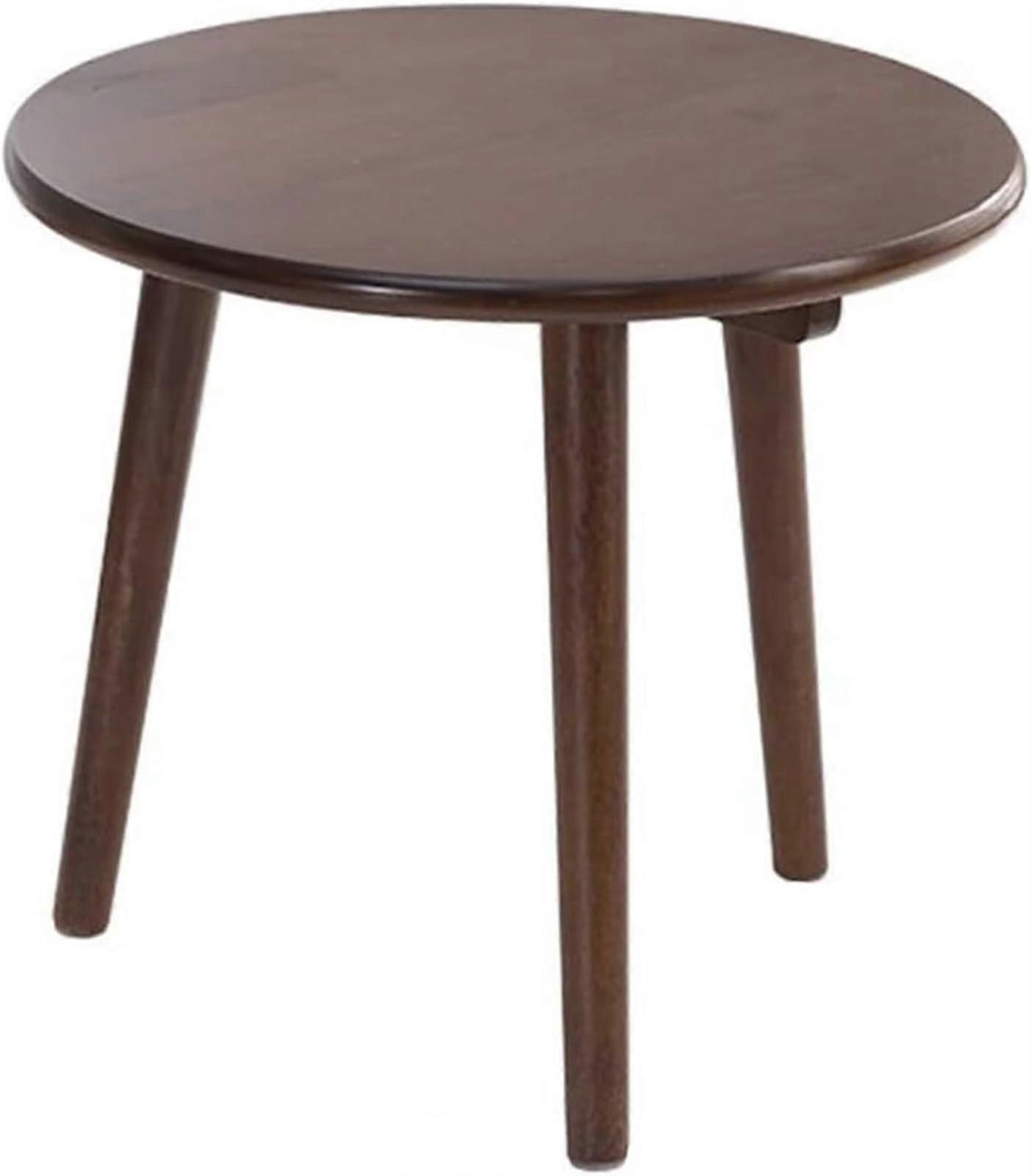 Round Coffee Side Table with Three Legs, SpaceSaving End Table for Living Room or Bedroom, 65x50.5cm