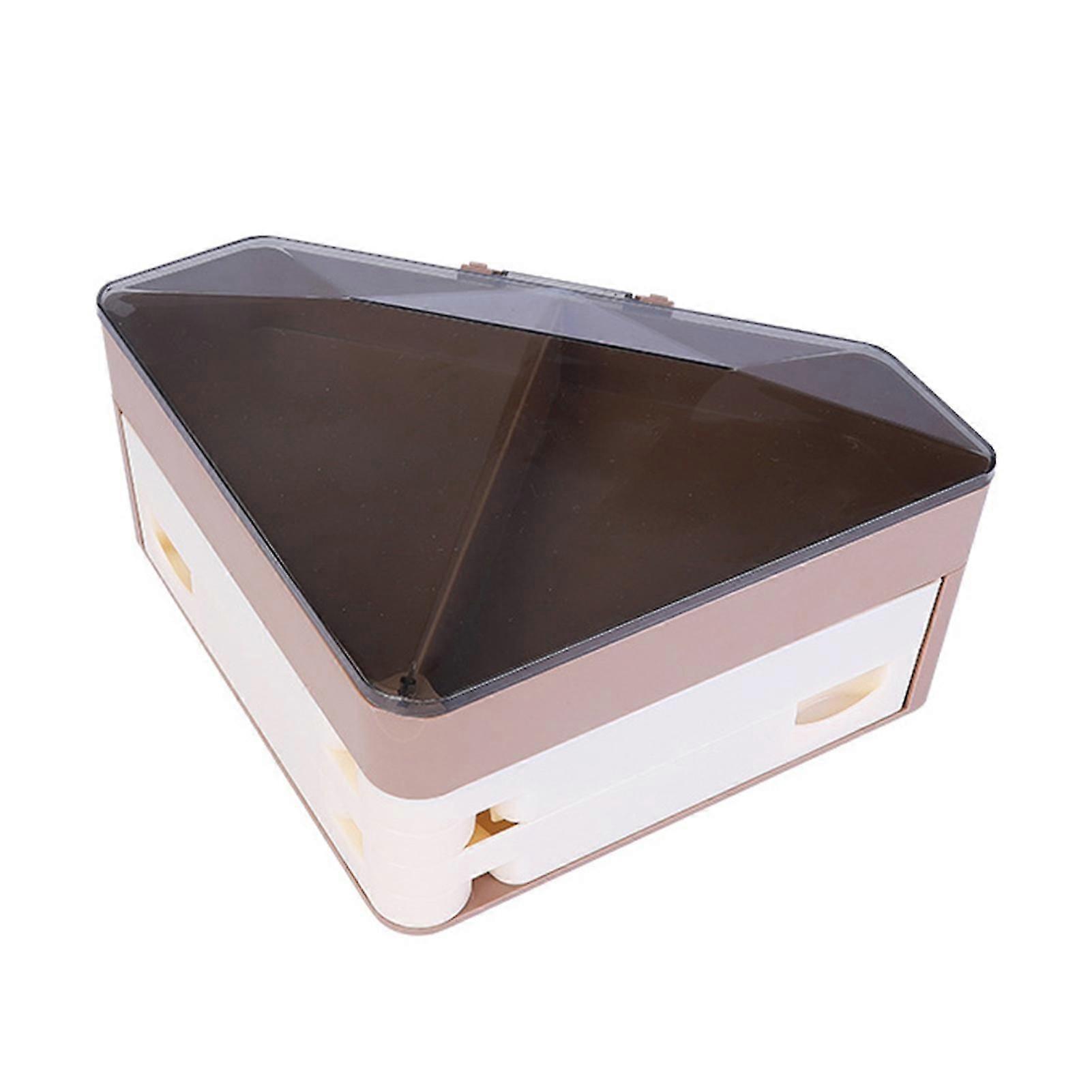 Candy Storage Box Diamond Shaped Rotating 3-layered Snack Dried Fruit Organizer