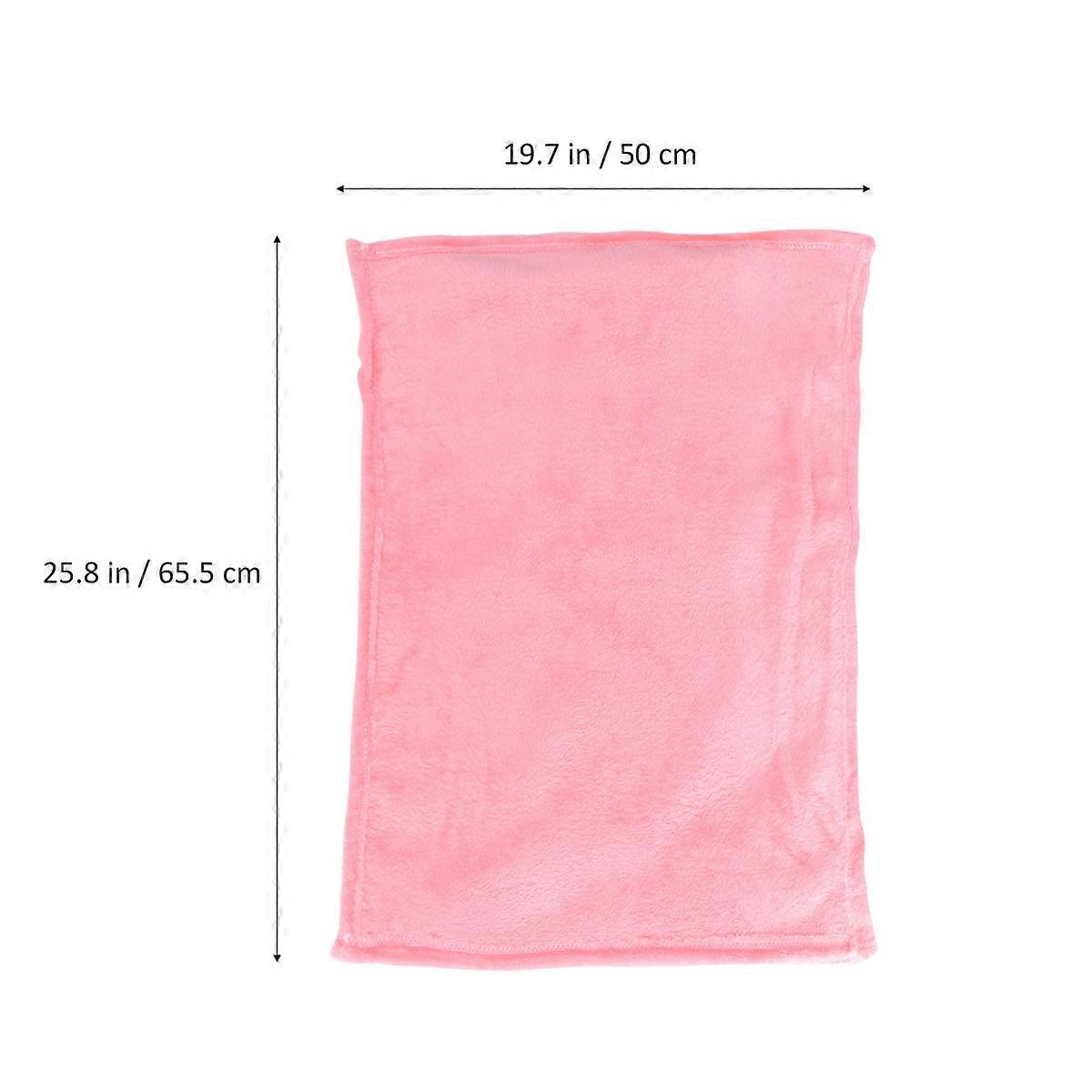 Soft Pink Plush Pet Throw Blanket for Warming Use 2Pcs Included
