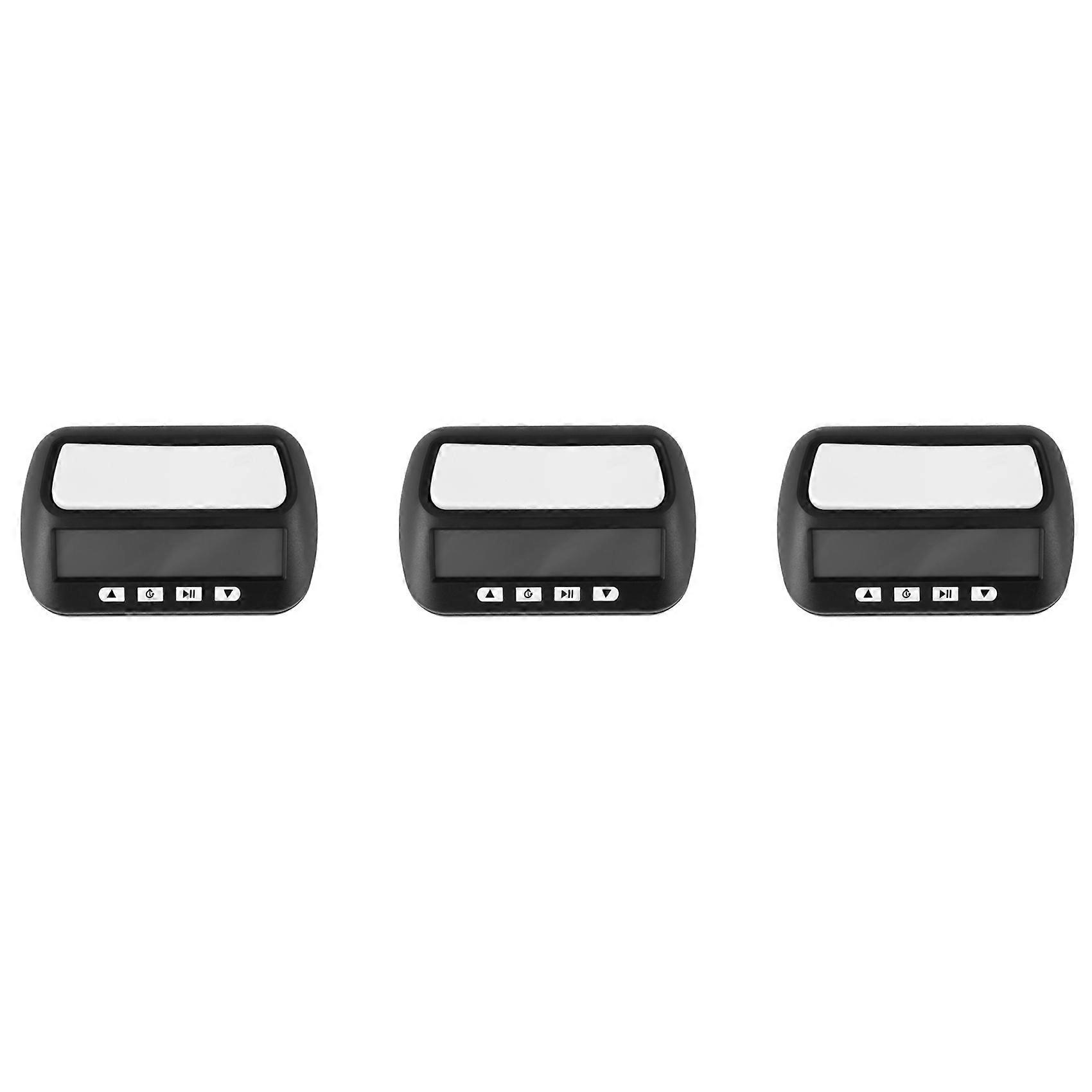 3X Chess Clock, Digital Chess Timer & Game Timer, 3-In-1 Multipurpose Portable Professional Clock Black