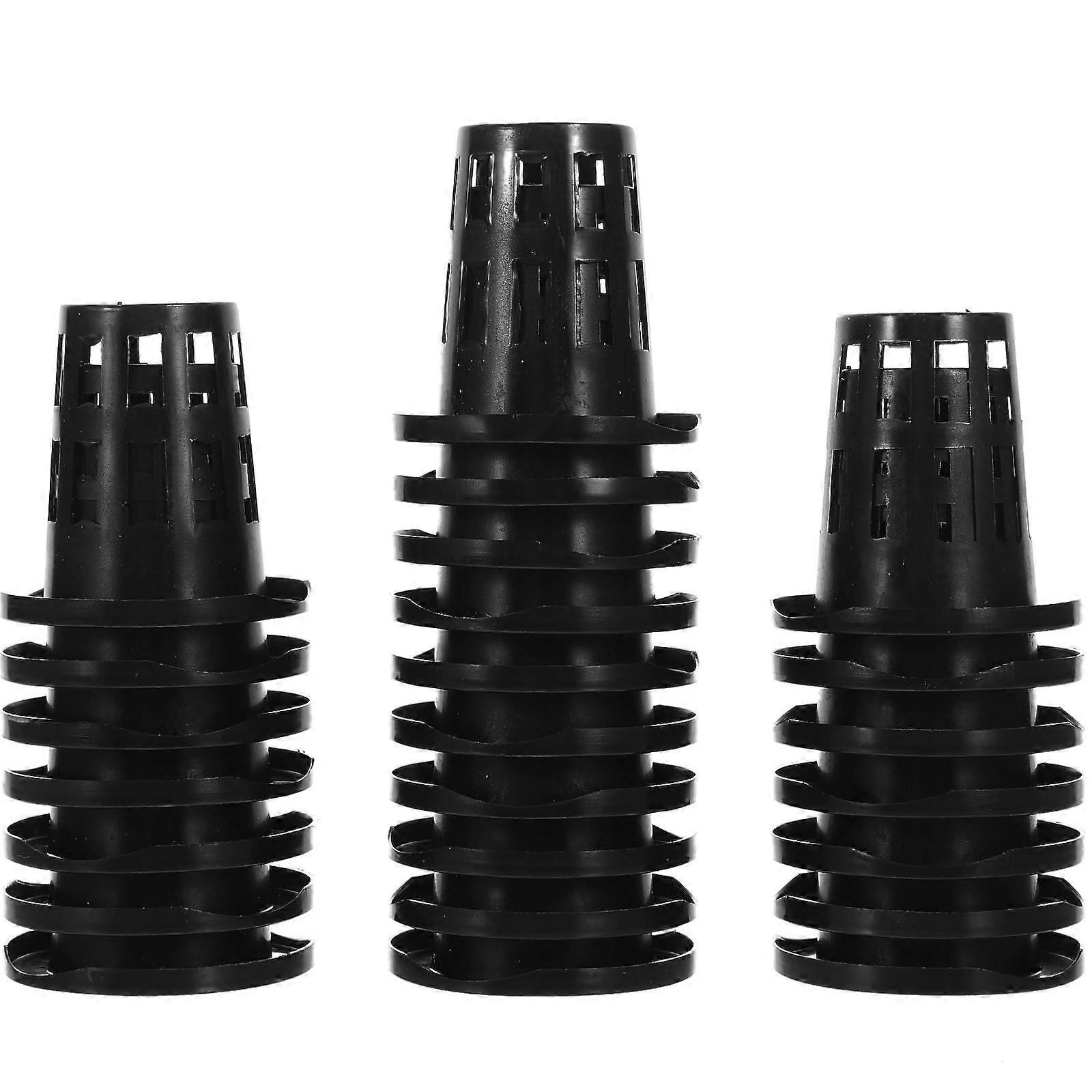 Plastic Nursery Pots Hydroponic Net Cups for Storage Use 50Pcs Black