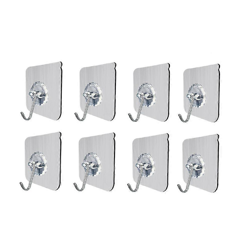 SelfAdhesive Hanger LShaped Sticky Hooks Easy Remove NonMarking Wall Hooks For Bathroom Kitchen 8Set
