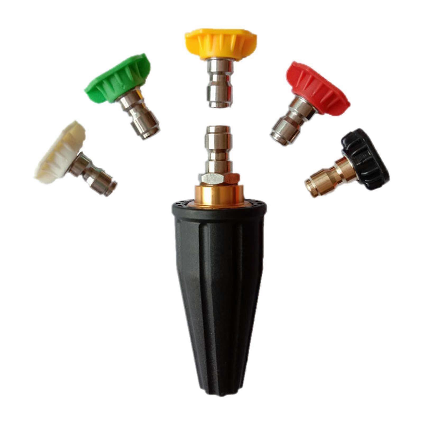 4000 PSI Pressure Washer Turbo Nozzle 3.0 GPM Rotating Spray with 5 MultiAngle Tips