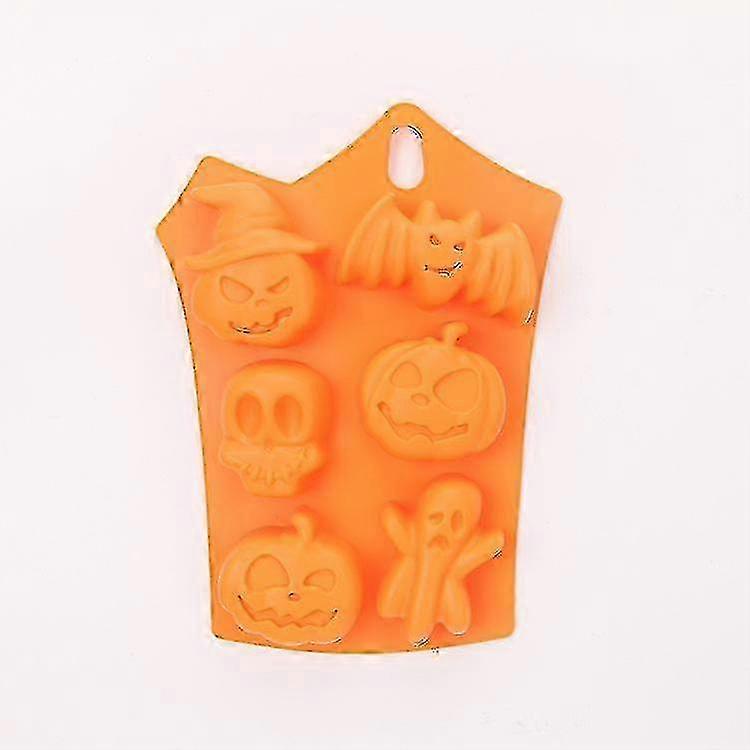 Creative Rectangular Diy Halloween Cake Mold Silicone Chocolate Ghost Pumpkin Cake Mold Baking 25-26