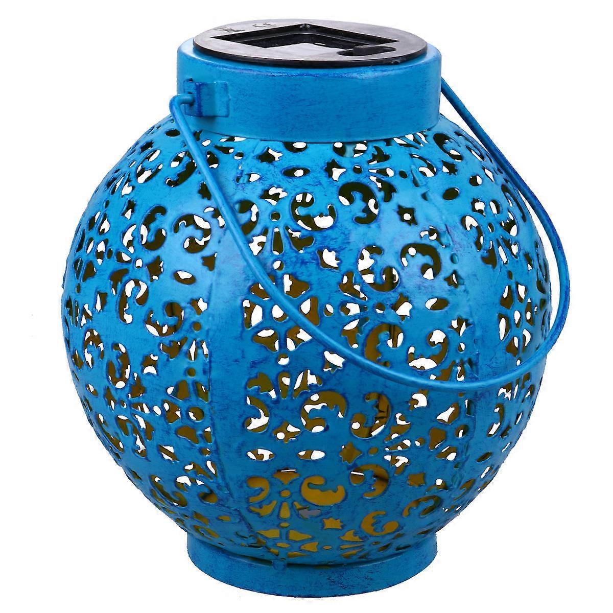 Solar Lantern Iron Art Decorative Hanging Light for Outdoor Use