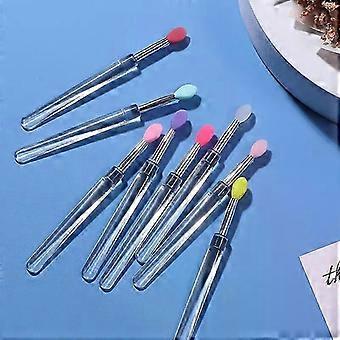 8 stk. silikon leppebørster med lokk Effektiv applikator for leppestift, krem ​​og lipgloss Skjønnhetsbørster for sminke og øyenskygge 25-26