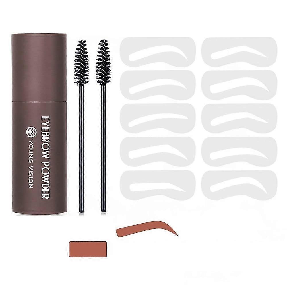 Eyebrow Stamp Stencil Kit for Natural Brows, One Step Brow Powder Makeup with Easy Blend Formula