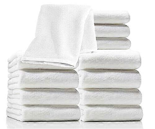 White Microfiber Spa Towels Bulk Pack 24 Fast Drying Lint   Absorbency Salon Use