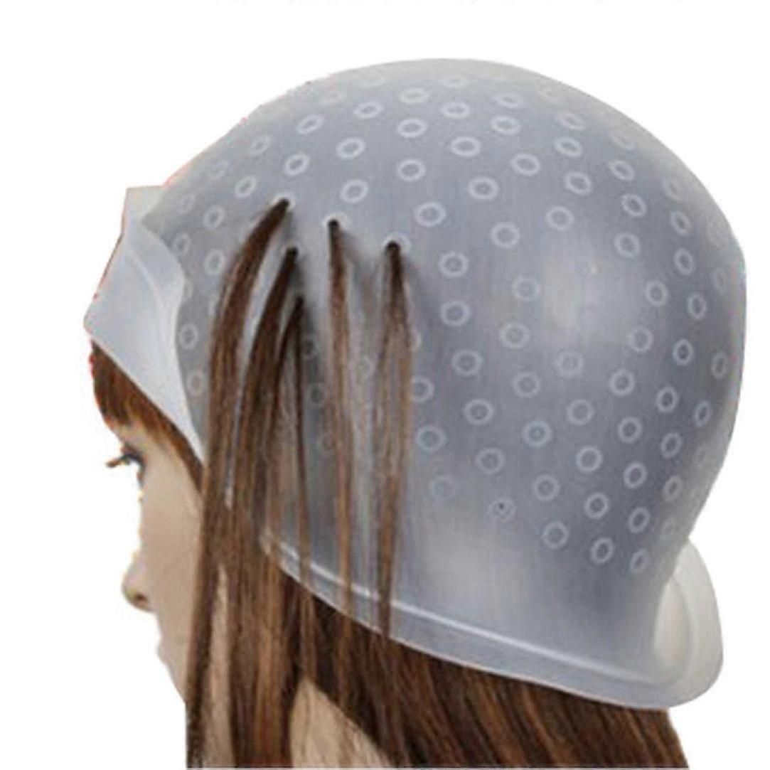 Hair Highlighting Cap with Hook, Reusable Silicone for Precise Strand Isolation, Clear