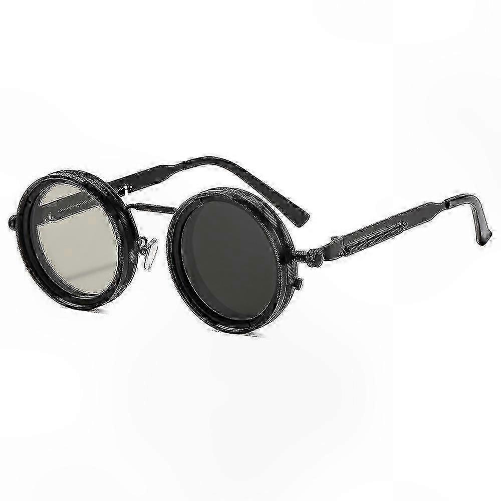 Punk Style Cross-Mirror Sunglasses with ND Filter Protection