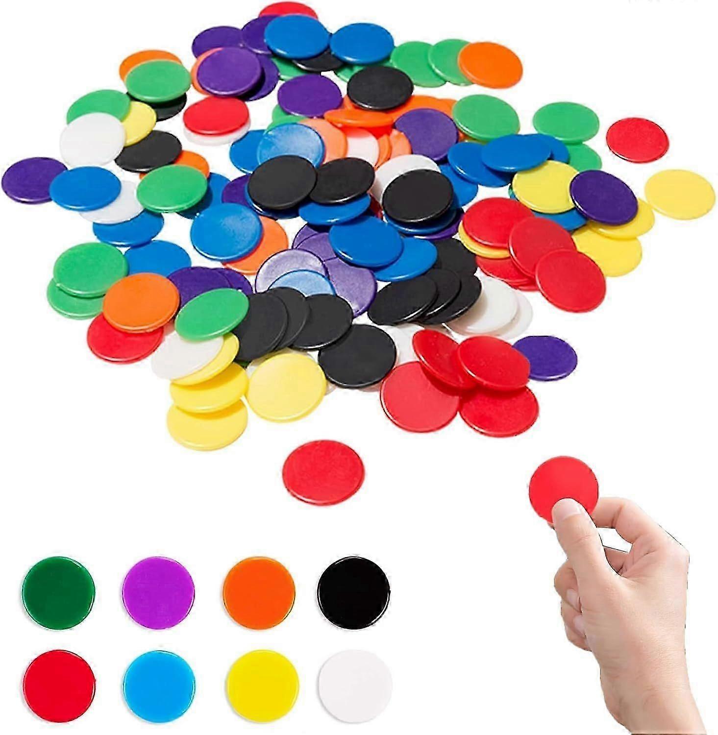 320 Pcs Counters Counters For Maths Plastic Counters Place Value Counters Maths Counters Double Sided Counters For Kids Math Counting Education (Red/Y