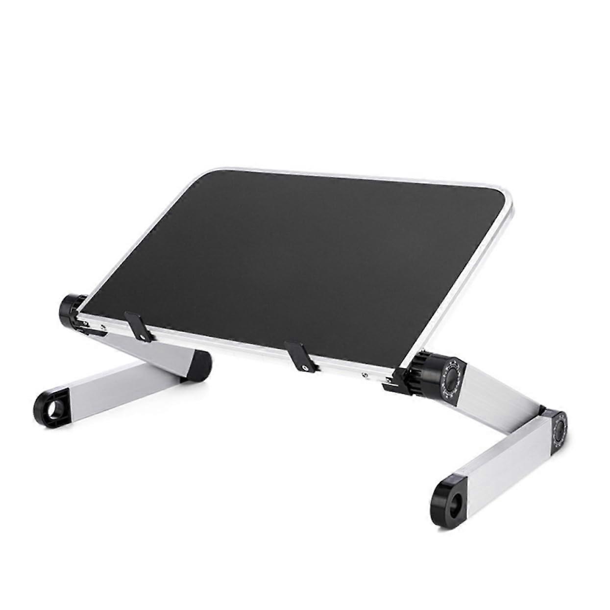Adjustable Laptop Stand Desk Riser with Ventilated Cooling and Ergonomic Height for Bed or Office