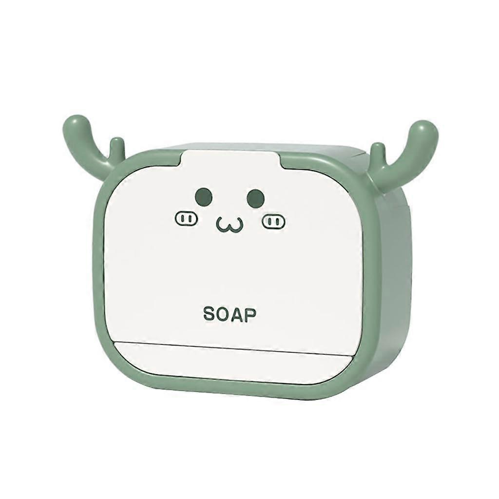 Wall Mounted Deer Antler Soap Holder with Hook, ABS Plastic, No Drilling, Keeps Soap Dry