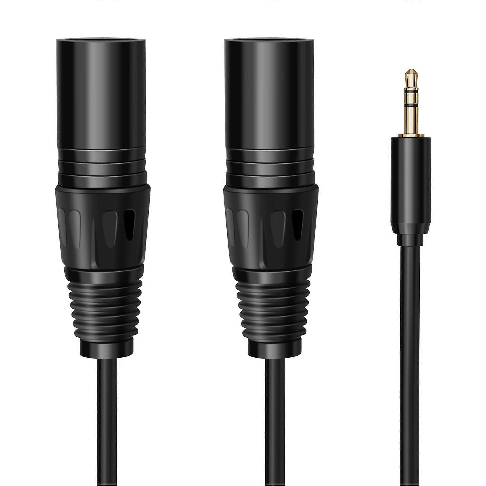Multi-Function Male Jack to Double XLR Extension Cable 6.35/3.5mm