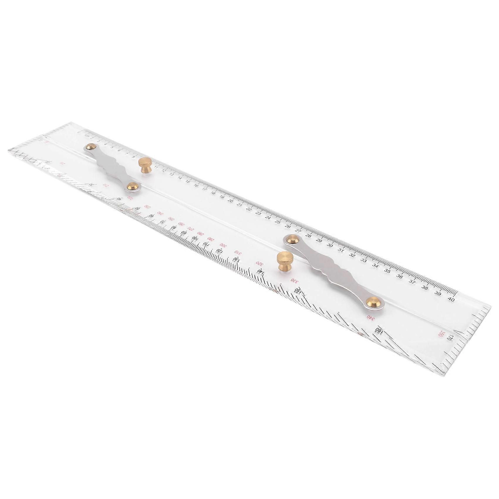 Marine Parallel Ruler Clear Scales, Mapping Points to Pull Parallel Ruler 450MM, Nautical Charts Parallel Ruler for Boat