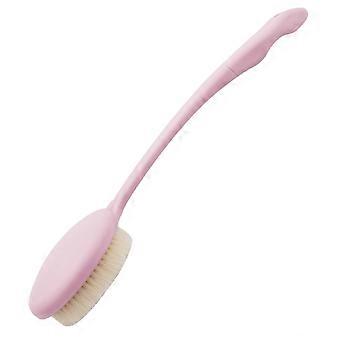Badborste med långt skaft och mjuka borst, ergonomisk ryggskrubber för dusch och skonsam exfoliering