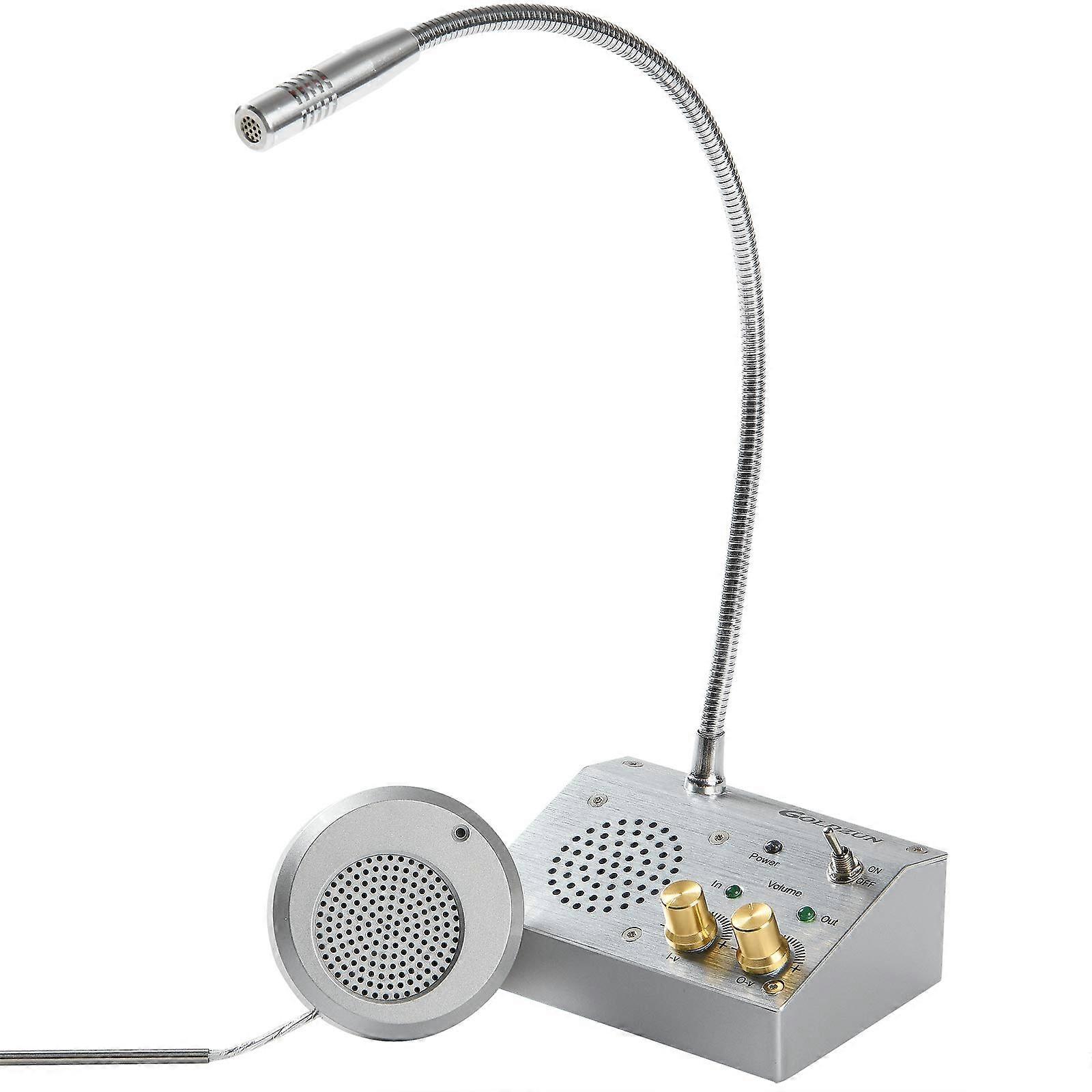 Window Speaker Intercom with Noise Reduction, TwoWay Counter System for Bank Office Reception