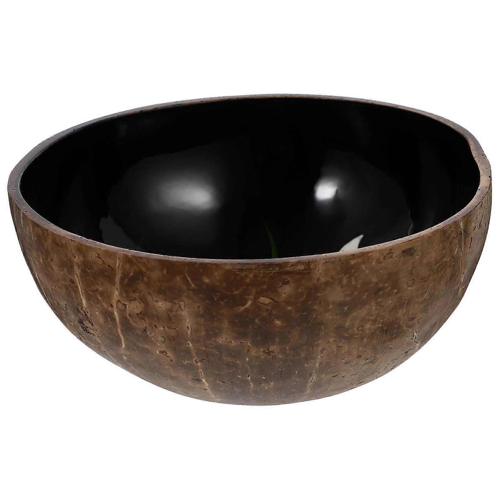 Decorative Coconut Shell Bowl Adornment for Storage Tray