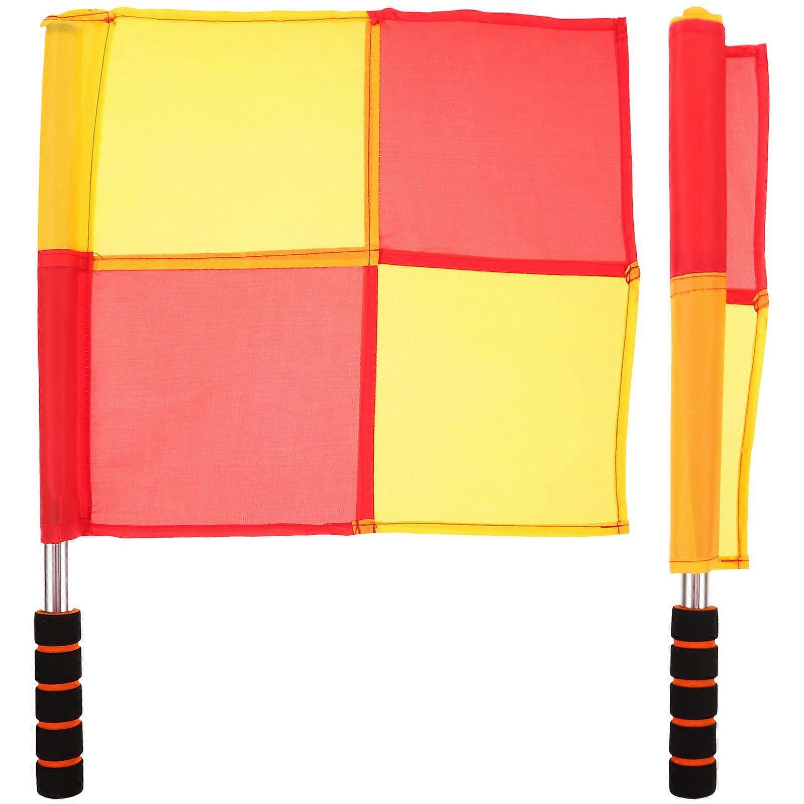 Competition Referee Flags for Soccer Match Signaling 8Pcs Hand Flags