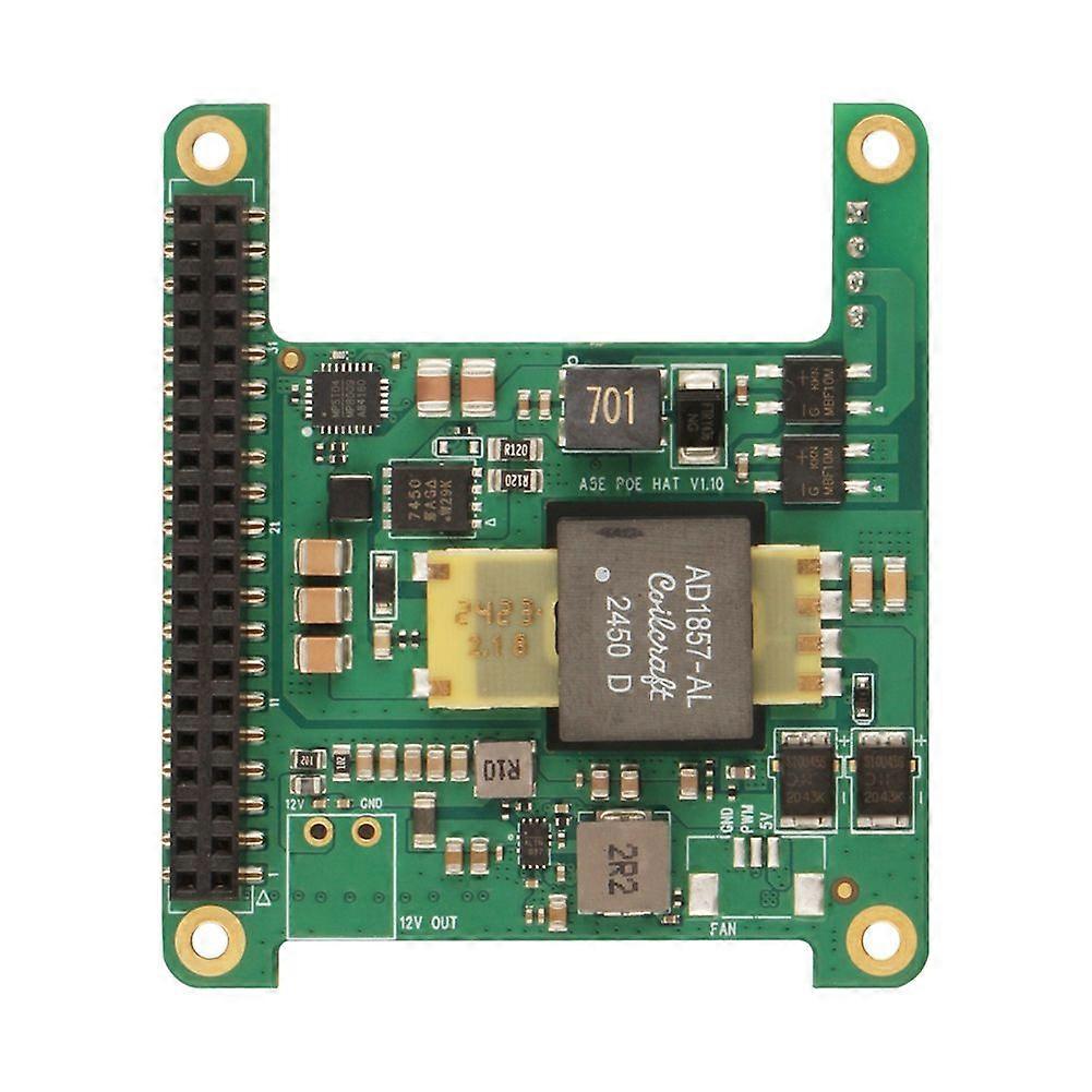 Compact 20W PoE+ HAT Module - Power over Ethernet Expansion Board for CUBIE A5E Single-Board Comput