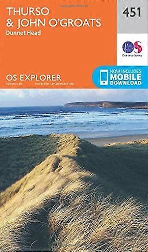 OS Explorer kart (451) Thurso og John O'Groats