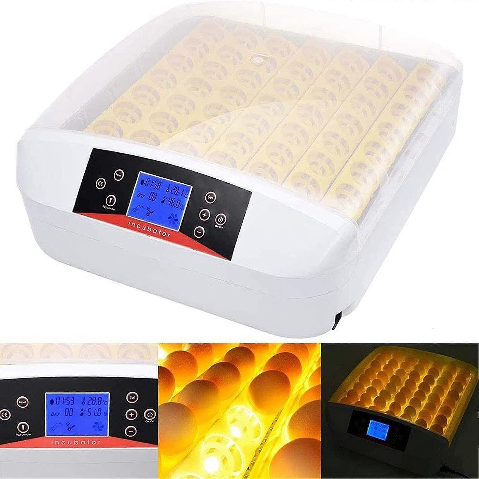 Automatic Egg Incubator with Humidity Control, Auto Turning, LED Candling, 56 Egg Capacity