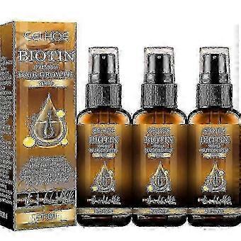3x Biotina Spray per la crescita dei capelli Anti Caduta dei capelli Siero per il trattamento del cuoio capelluto a ricrescita rapida