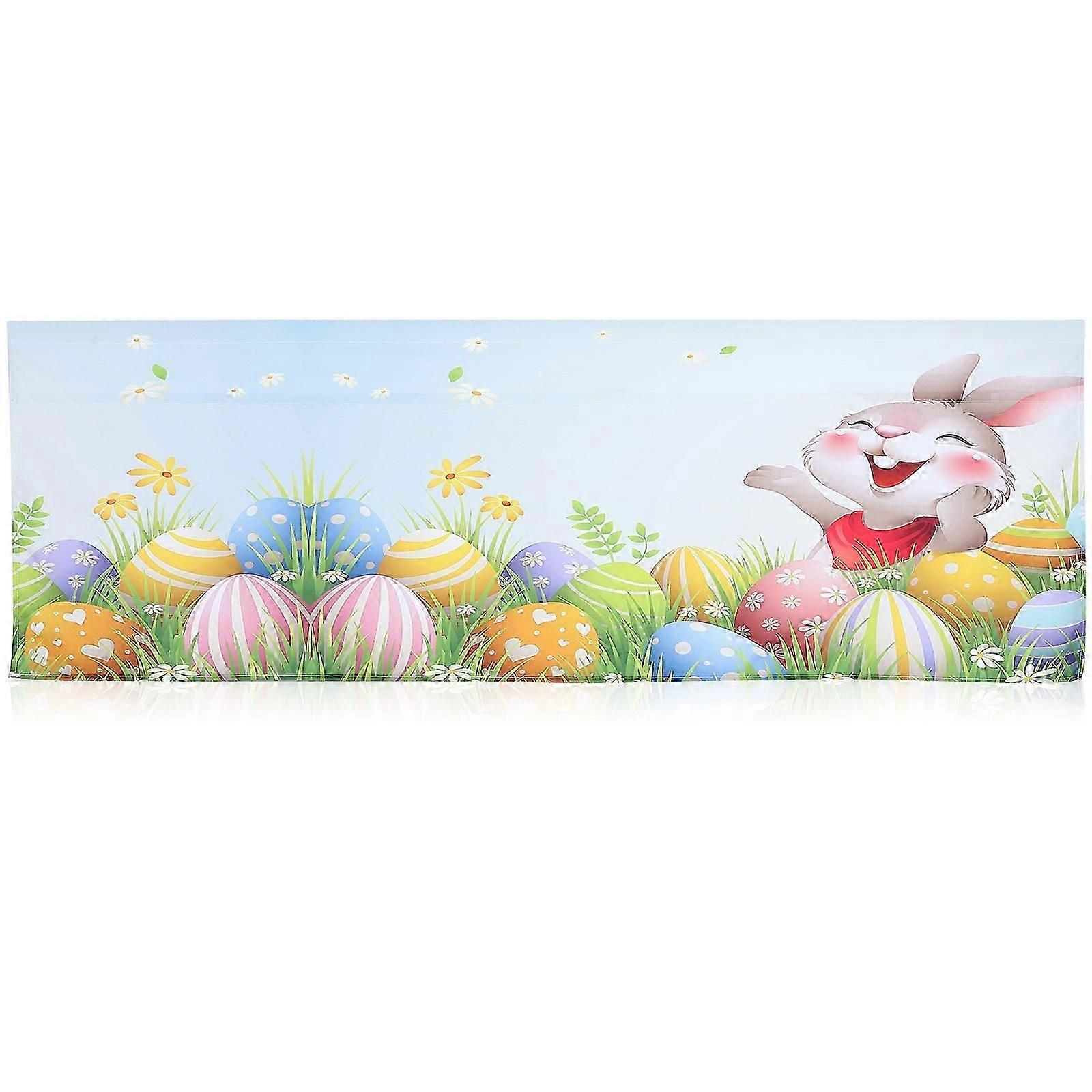 Multi Color Easter Curtain Valance for Kitchen Window Use