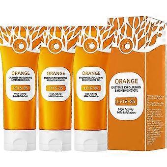 3X Orange Enzymes Exfoliating Brightening Gel Moisturizing Smoothing Tighten Pores Whitening Brightening Exfoliating Peeling Gel 100g 25-26