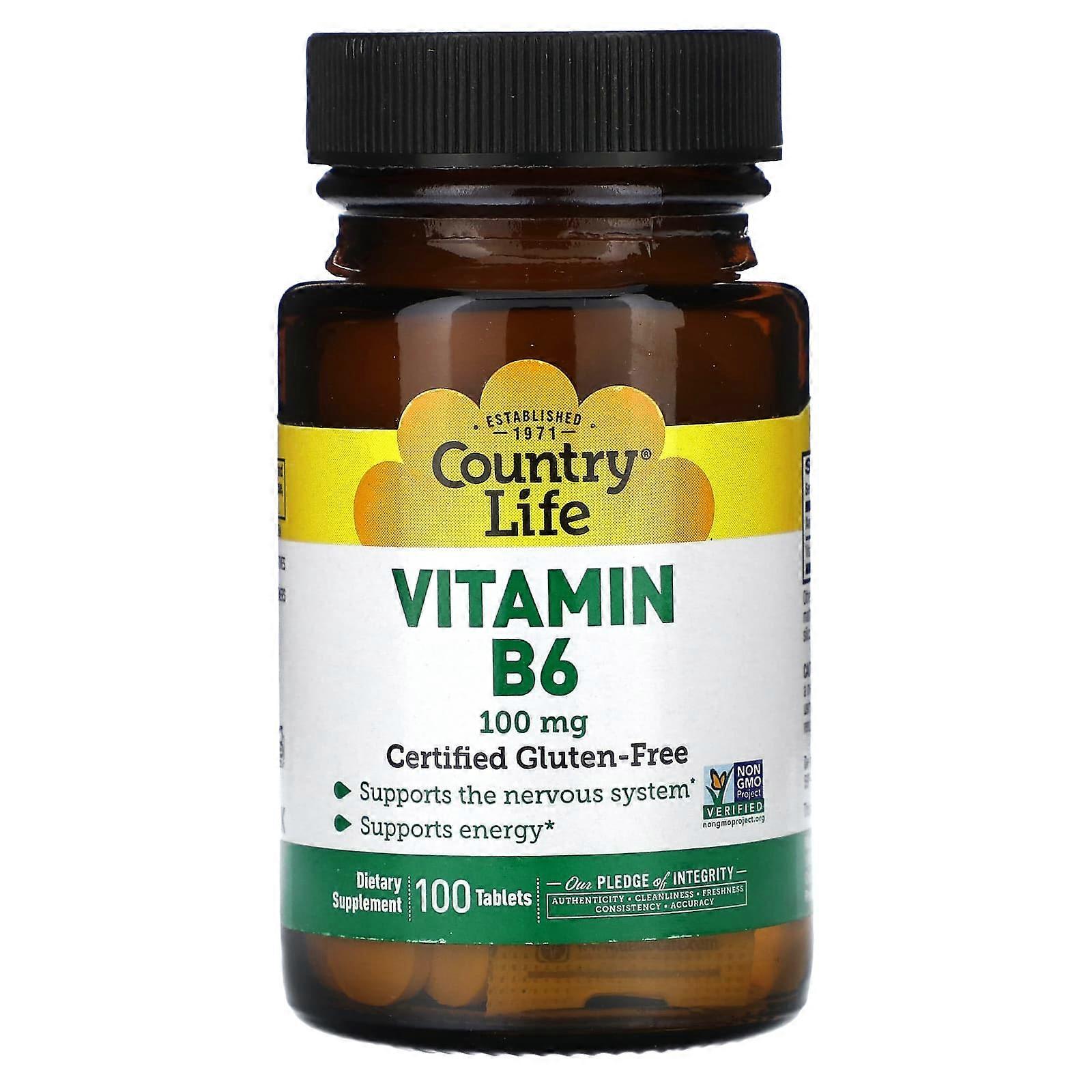 Maalaiselämä, B6-vitamiini, 100 mg, 100 tablettia