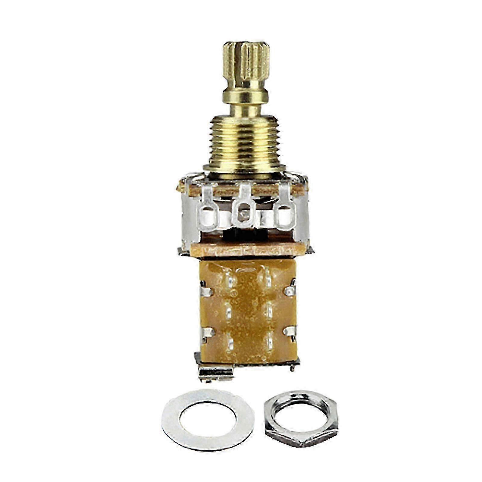 Linear Taper Mini Switch Potentiometer Set Split Shaft for Guitar & Bass Control