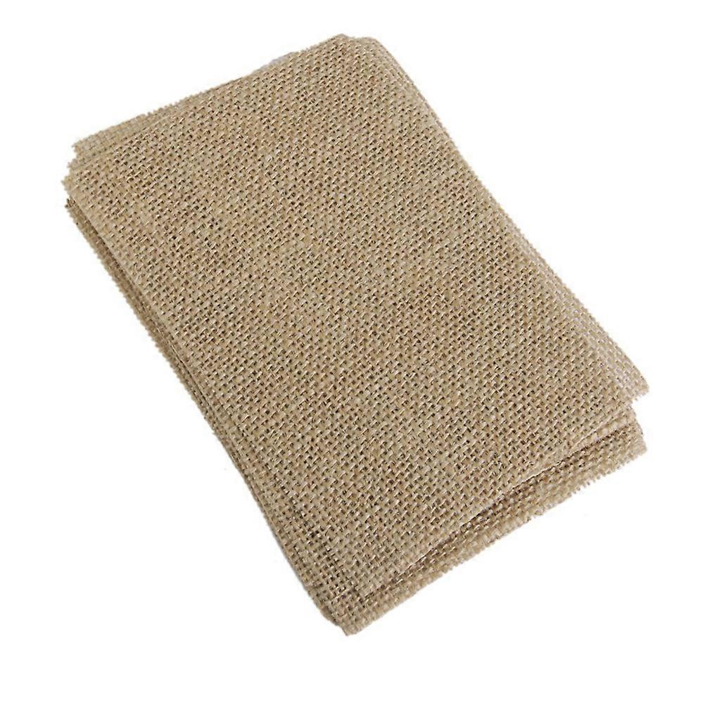 Coffee Burlap Cup Mat Dining Table Protector for Kitchen Use 10Pcs Set
