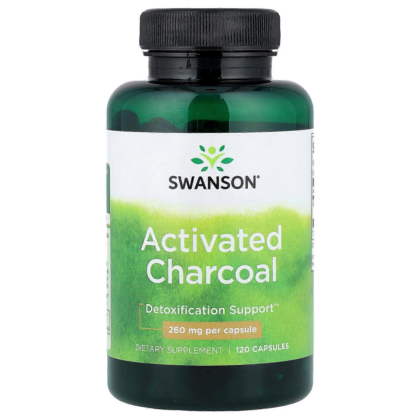 Swanson, Activated Charcoal, 260 mg, 120 Capsules