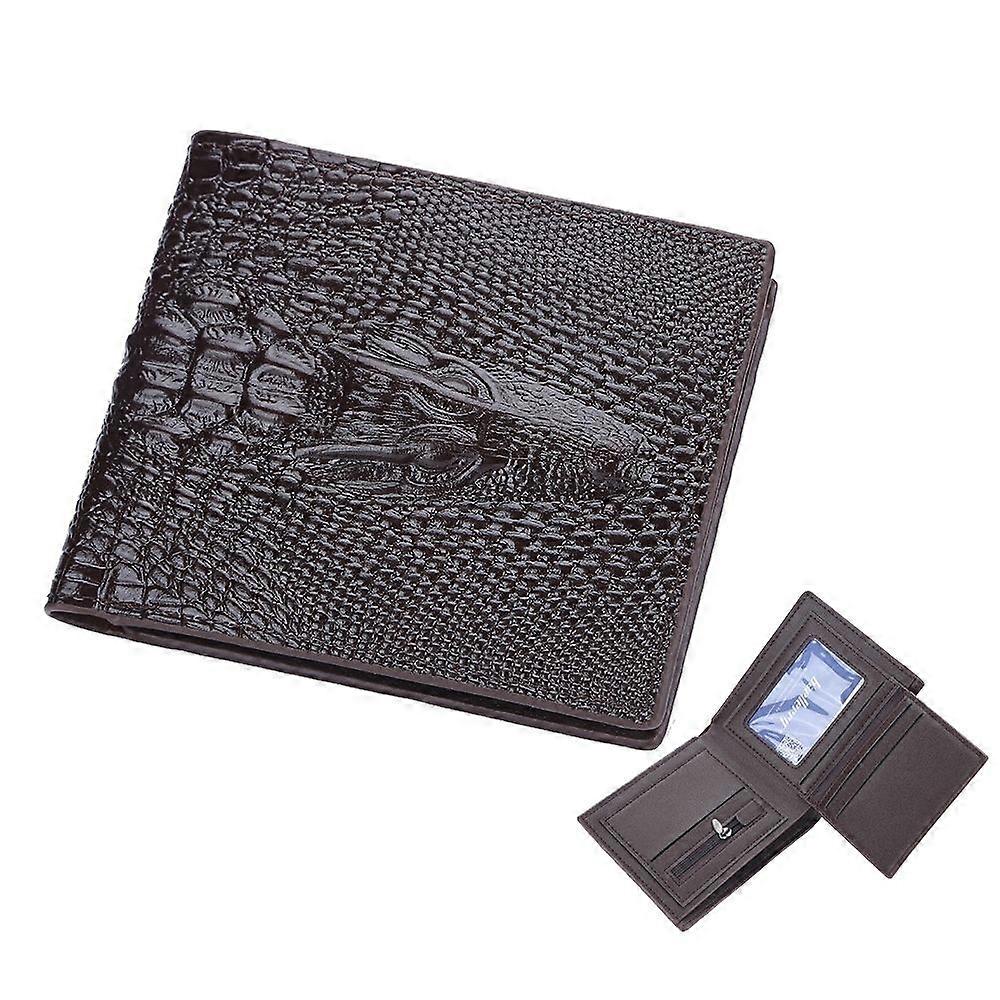 Crocodile Print Men Short Wallet