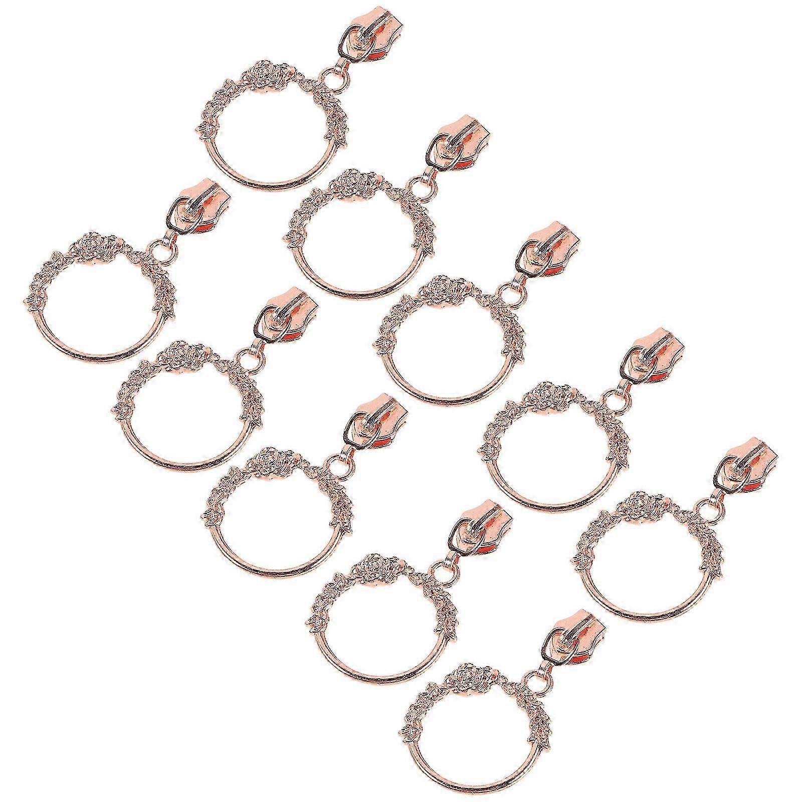 Rose Gold Zipper Pull Professional Replacement Zipper Pullers 20Pcs Set