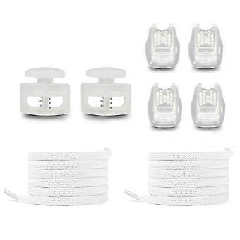 Elastic No Tie Shoelaces, 3mm Wide 100cm Long Slip On Shoe Laces with Cord Lock, Stretchy Sneaker Laces for Athletic Footwear, Adults and Kids