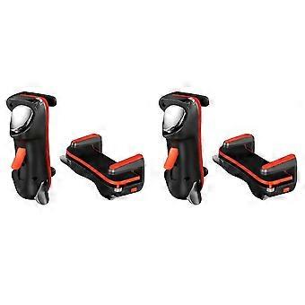 Gatilhos de jogo 4X Six Finger compatíveis com iPad, compatíveis com PUBG, botões L1 e R1 em liga metálica, compatíveis com Android (laranja)