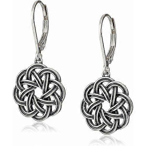 Celtic knot alloy dangle earrings