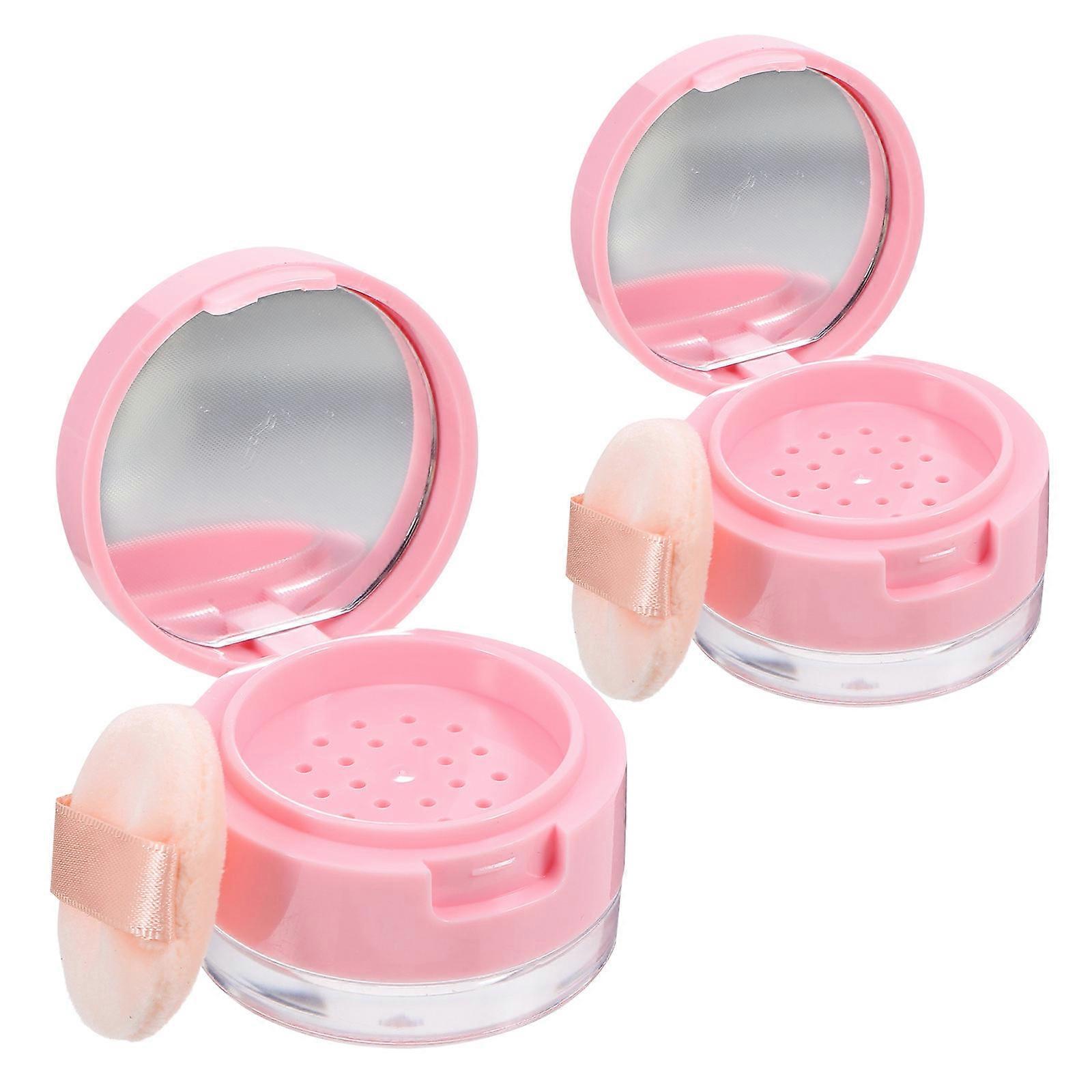 Makeup Powder Case Small Clamshell Container for Storage 2Sets