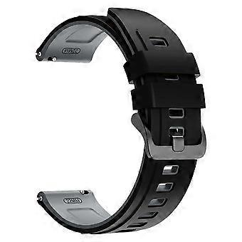 22 mm siliconen sportbandje voor Samsung Galaxy Watch 3, 45 mm Gear S3 Classic en 46 mm, vervangend bandje voor heren en dames.