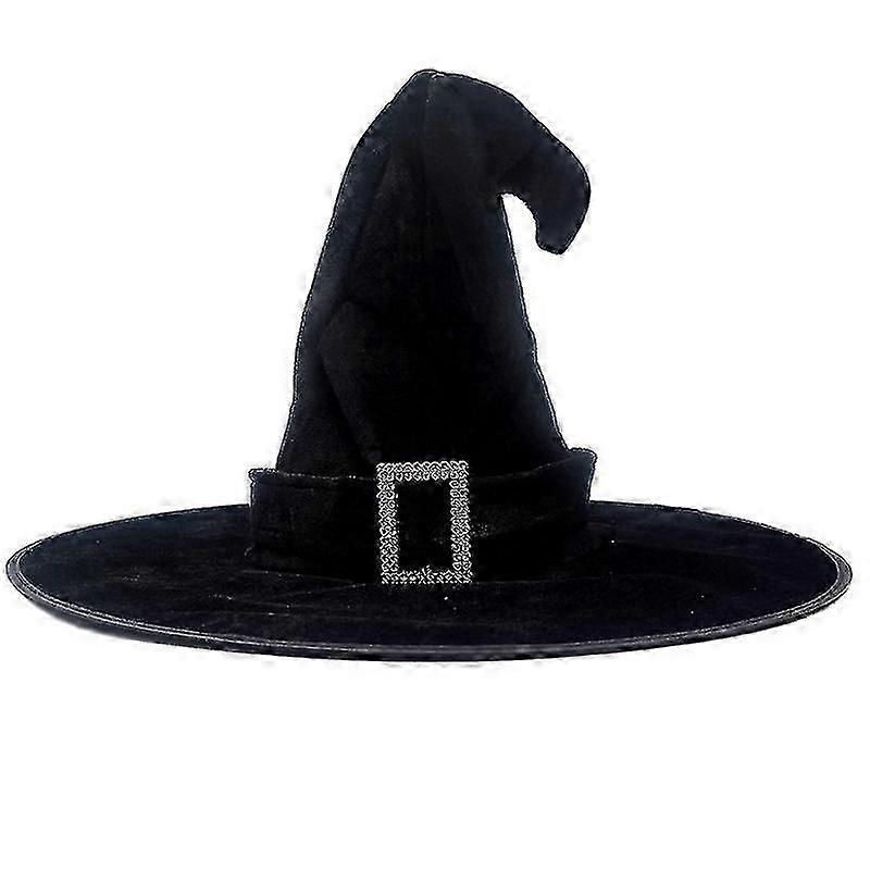 Satin-soft Black Witch Hat Party Accessory (1-count)