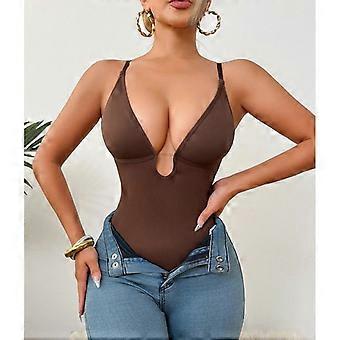 Shapewear-Body mit tiefem V-Ausschnitt, rückenfrei, tailliert und hebt die Hüften dank T-Rücken-Design