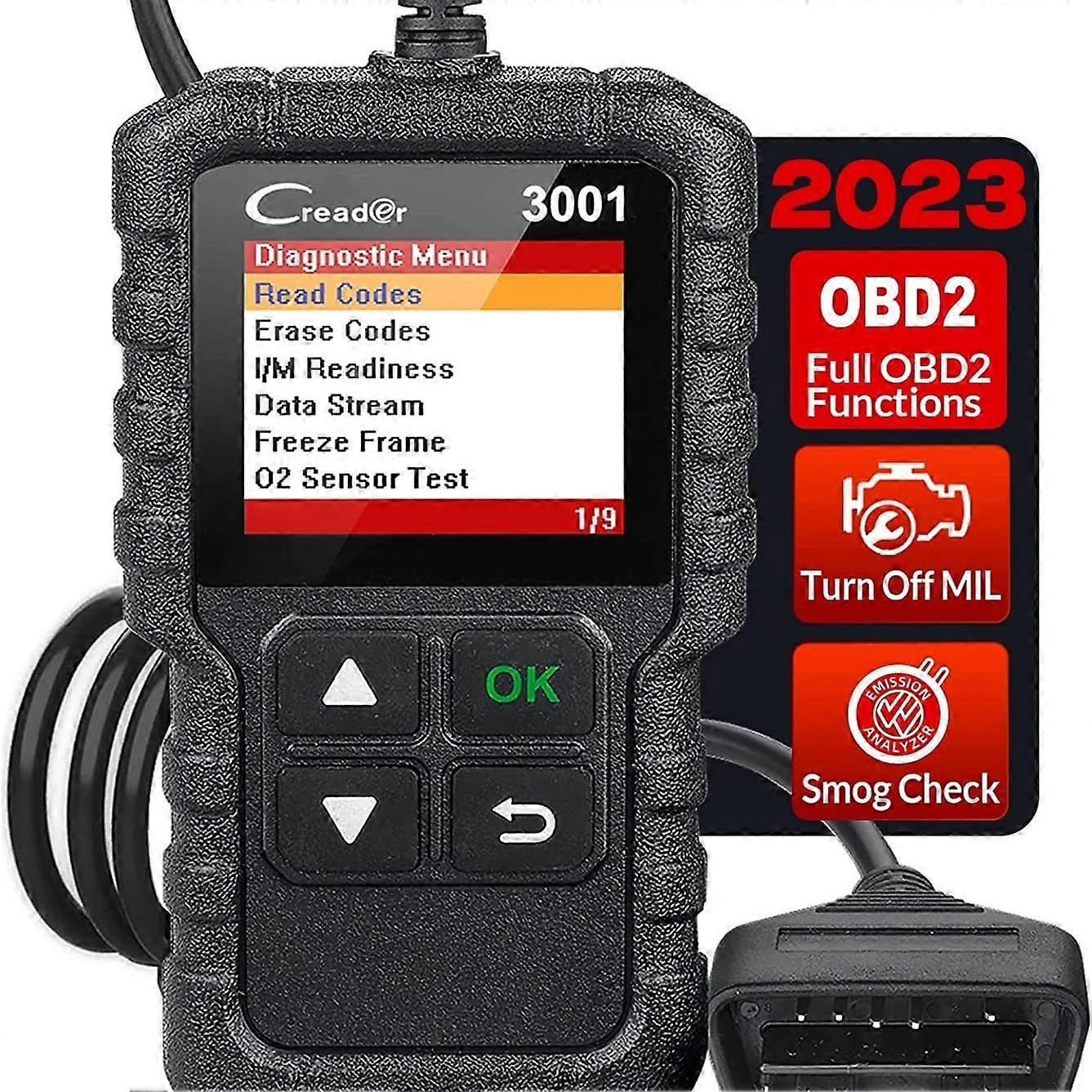 Compatible with 3-pin and 4-pin OBD2 fault code readers