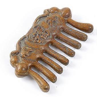 Natural Green Sandalwood Wide Tooth Combs-head Scalp Massage No Static Eight-tooth Blessing Comb