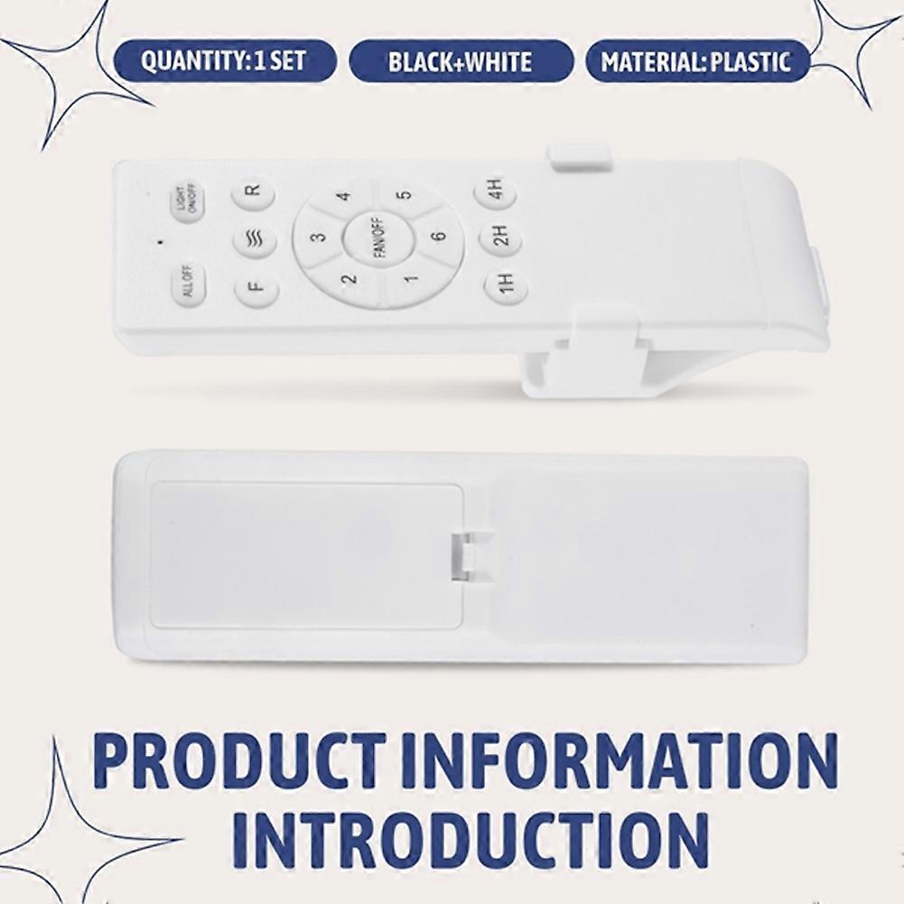 Universal Ceiling Fan Remote Control Kit DC24V 30W with 7508 Motor 6-Speed Timing Function Replacement Remote