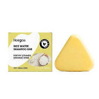Jabón sólido de agua de arroz para el crecimiento del cabello, fortalecedor y nutritivo, para un brillo y equilibrio del cuero cabelludo.