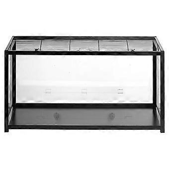 Hamsterkäfig, 360 Blick auf transparente Hamsterlebensräume, Kleintierkäfig, 37,8 x 18,5 x 21,7 Zoll, belüftete Haustierkäfige mit Vordertür
