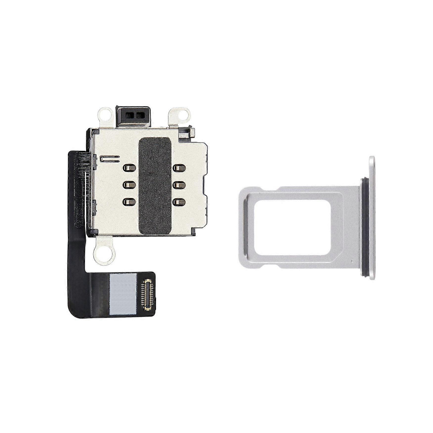 Dual Sim Reader and Sim Tray for iPhone 16e Silver