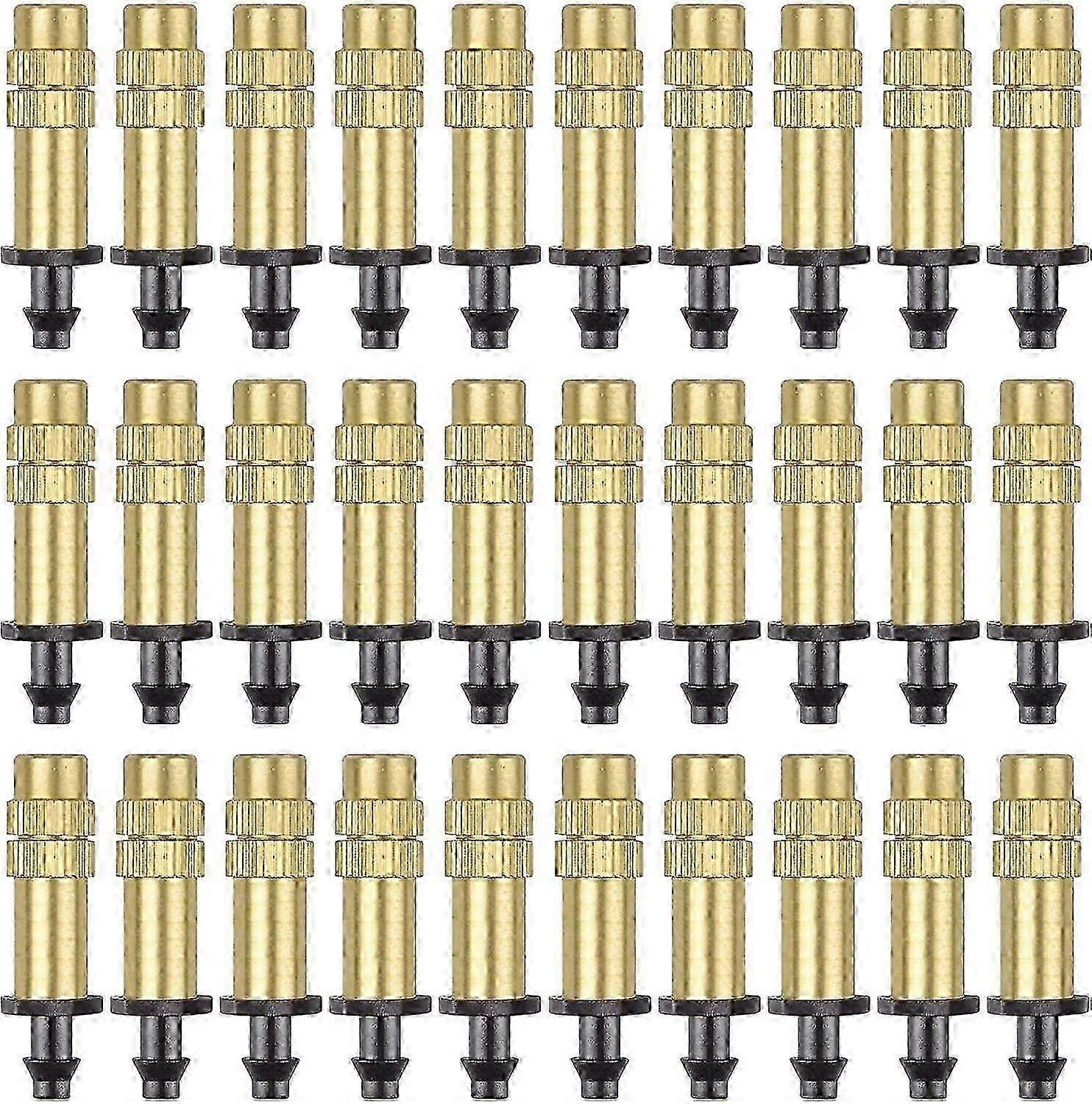 30 Pieces Adjustable Copper Atomizing Nozzle Drip Irrigation Sprayer
