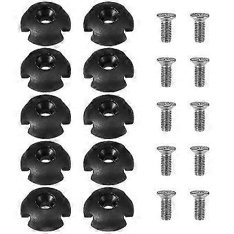 10pcs Deck Line Guide Schlitz runden passendes Zubehör für Kajak Kanuboot ab
